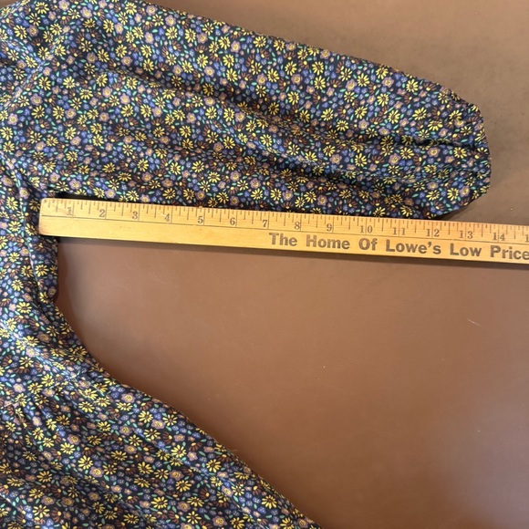 Toad&Co Manzana Tiered Dress, 100% Organic Cotton Multicolor Floral POCKETS midi - Picture 13 of 15